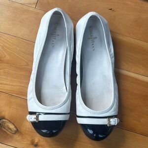 Cole Haan White and Black Ballet Flats Nike Air